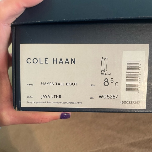Brand New in Box Ladies Cole Hahn size 8.5 Wide Hayes Tall Boots - Picture 2 of 9